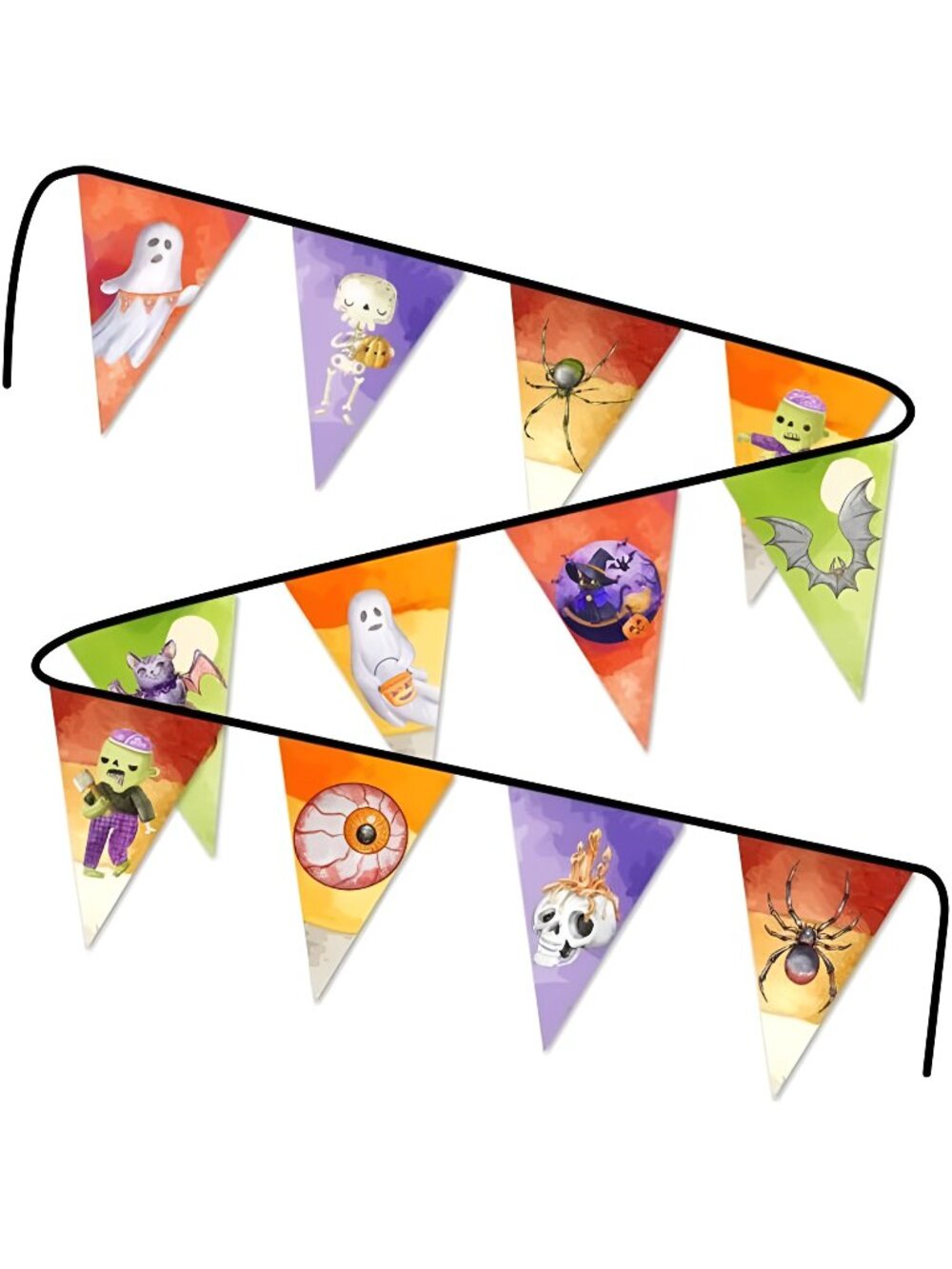 Happy Halloween Banner Halloween Party Fabric Banner